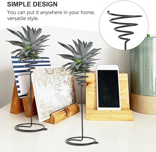 Miniatura 5 de Mipcase Soporte para plantas de aire, soporte de plantas en espiral, soporte de flores de metal para decoración de mesa interior