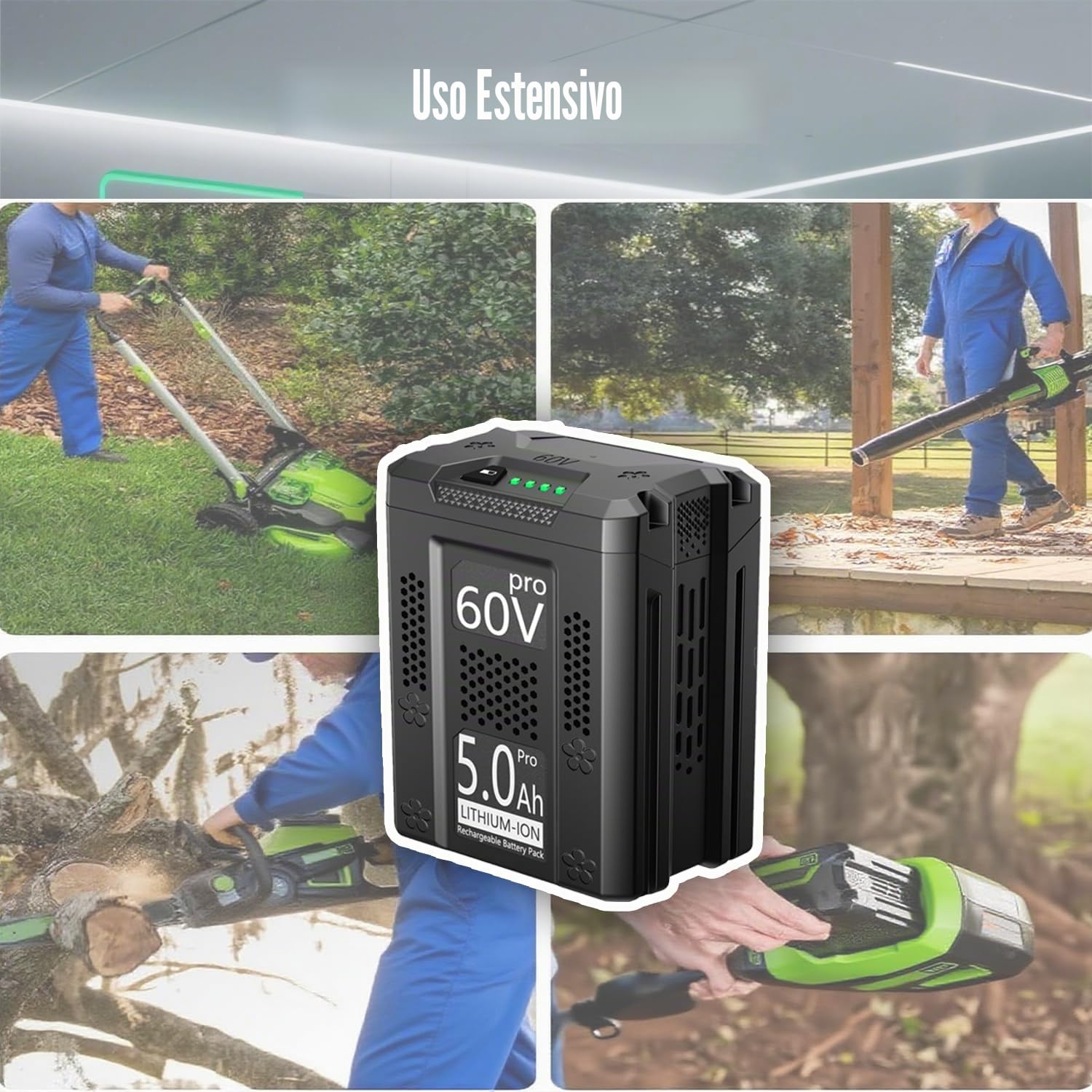 5.0Ah Ricambio per Greenworks 60V Batteria compatibile con gli strumenti della batteria Greenworks