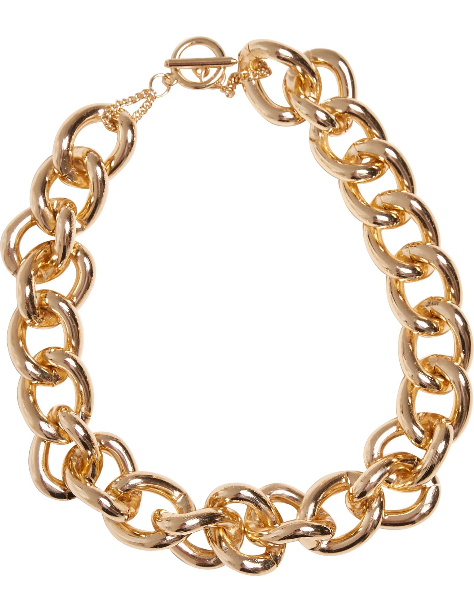 Urban Classics Unisex Necklace for Men and Women, Flashy Chain Necklace, Fashion Jewellery, Curb Chain Available in Gold or Silver, One Size, one size, Metal, No gemstone.,