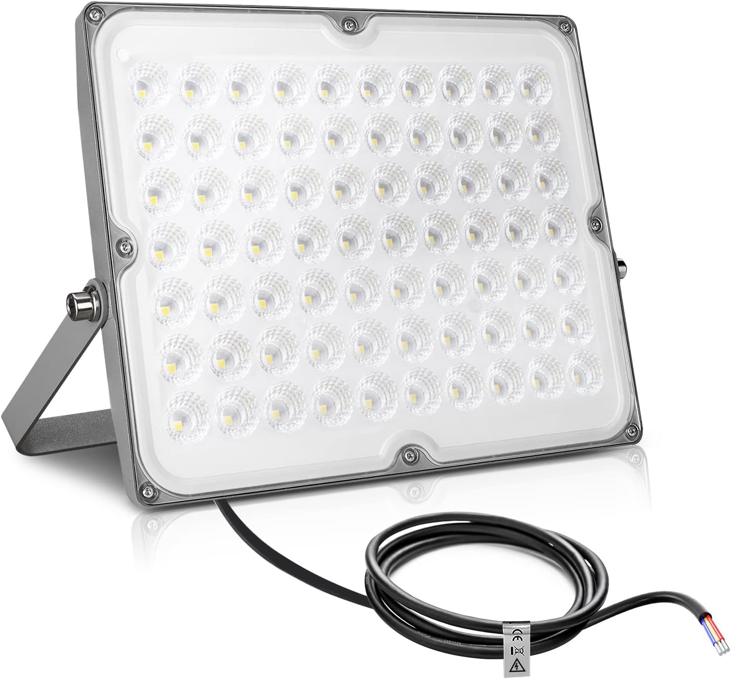 Focos LED Exterior 60W, IP66 Impermeable Luces LED Exterior, 6000K Blanco Frío 7200LM Super Brillante Foco Proyector LED, para Terraza, Jardín, Patio, Parque, Garaje