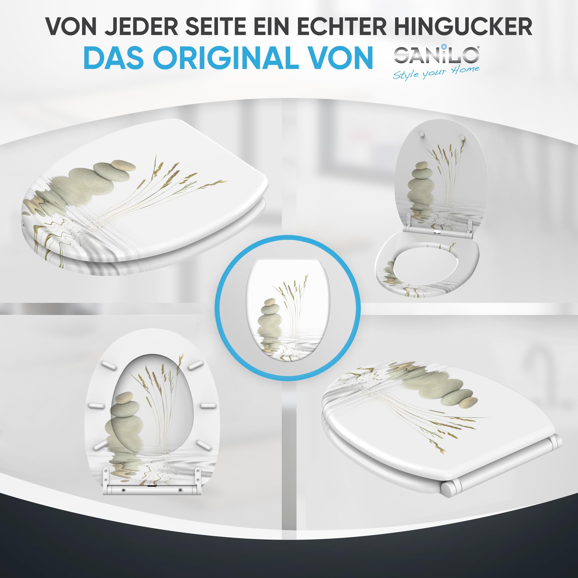 Sanilo WC Sitz mit Absenkautomatik & Quick-Release aus Holz, Balance