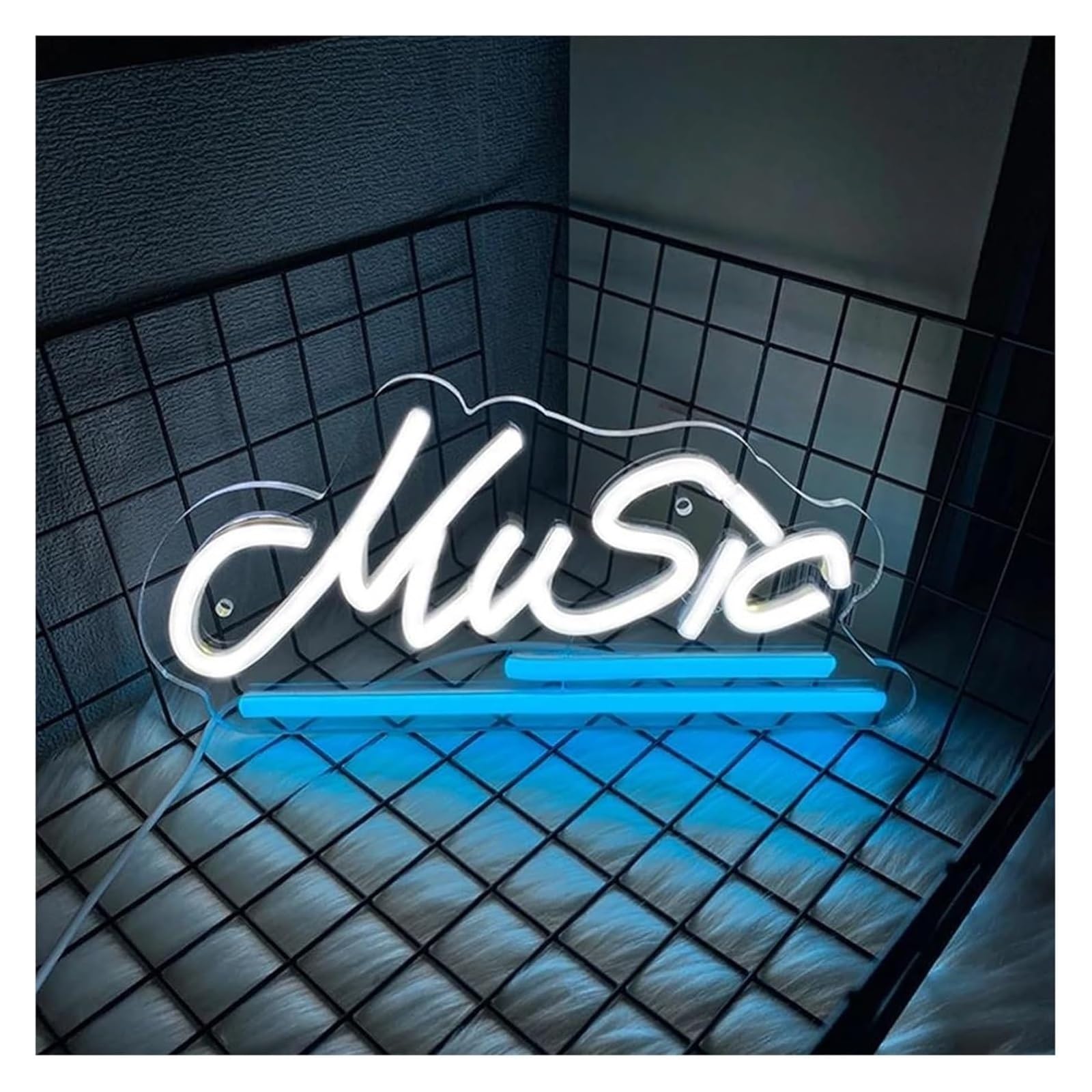 Insegne al neon decorative, insegne con musica dimmerabile per camera da letto