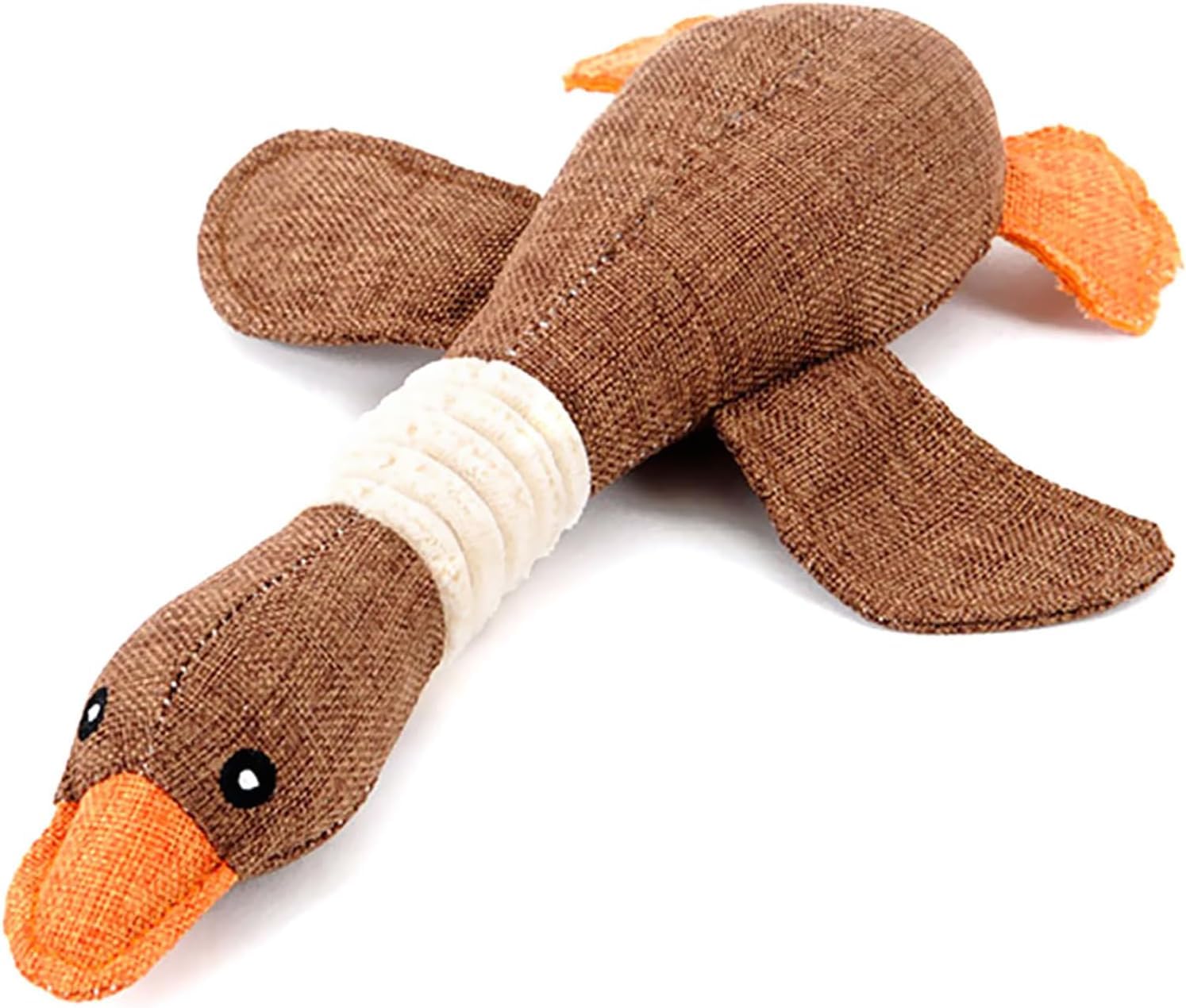 Small Breeds and Squeaky Goose Pet Toys for Puppy Teething Chewing for Small and Medium Dogs, Puppy Toys for Indoor Outdoor Stress Relief, brown