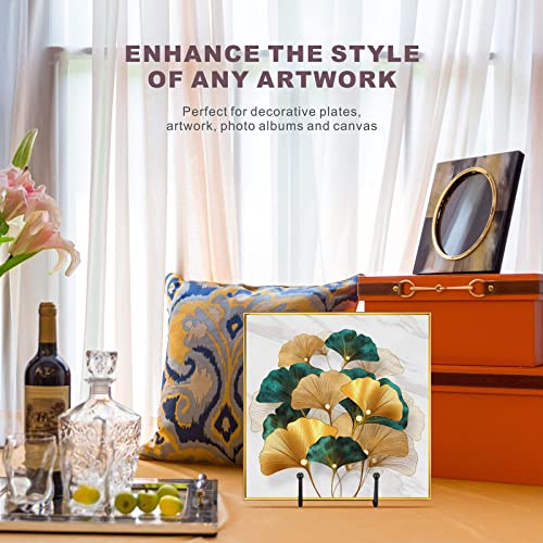 Plate Stands For Display - 3Pcs Decorative Stand Plate Holder Easel Metal Frame Stand For Home Decoration Fine China Plates Arts & Crafts Showcase (6 Inch Black) #TOP2