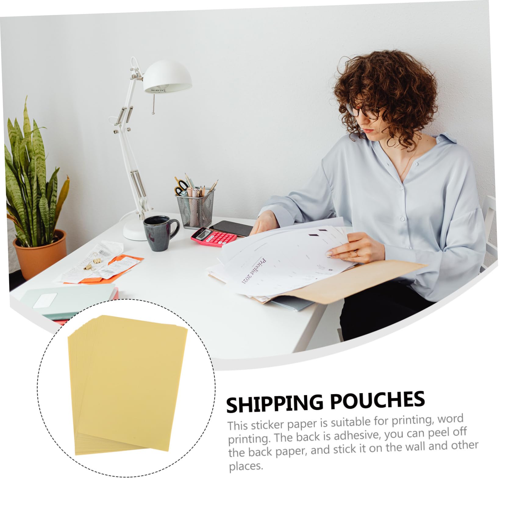 Uonlytech 100feuilles Autocollants Imprimables Papier Autocollant Pour Étiquettes Pochettes Expédition