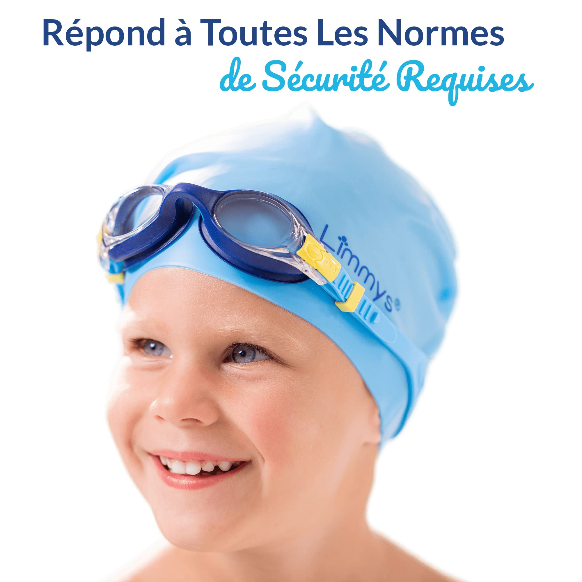 Limmys Lunettes de Natation Enfant 3-12 Ans Anti-Buée UV400 Protection Étanches