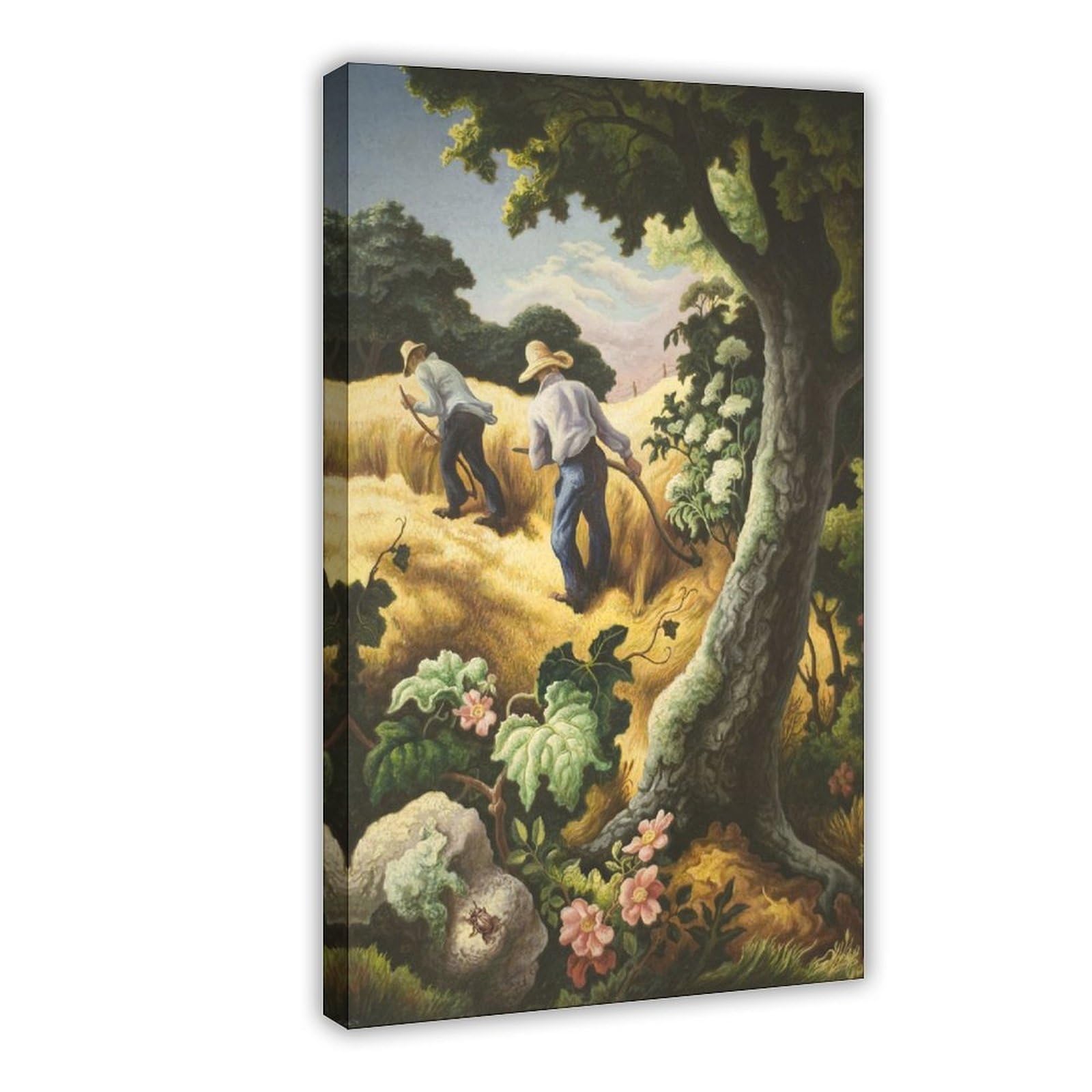 DFJyjFGJJ Thomas Hart Benton - July Hay Wall Decoration Poster Family Bar Restaurant Garage Cafe Art Sign Gift 20" L X 30" W