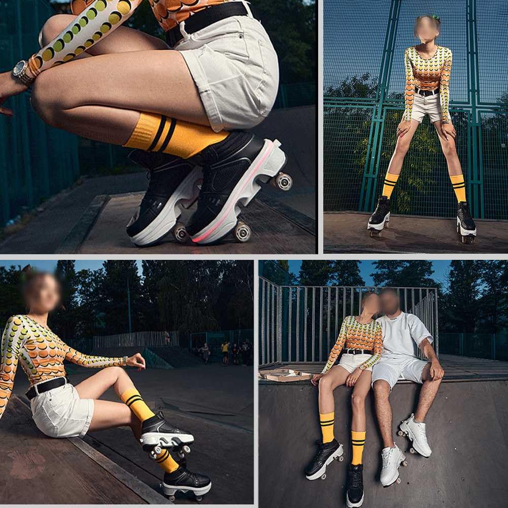 Scarpe con rotelle, pattini a rotelle, Skateboard, Scarpe bambini con rotelle, scarpe da pattinaggio, scarpe da ginnastica con ruote per Donna e Uomo Unisex Sneakers
