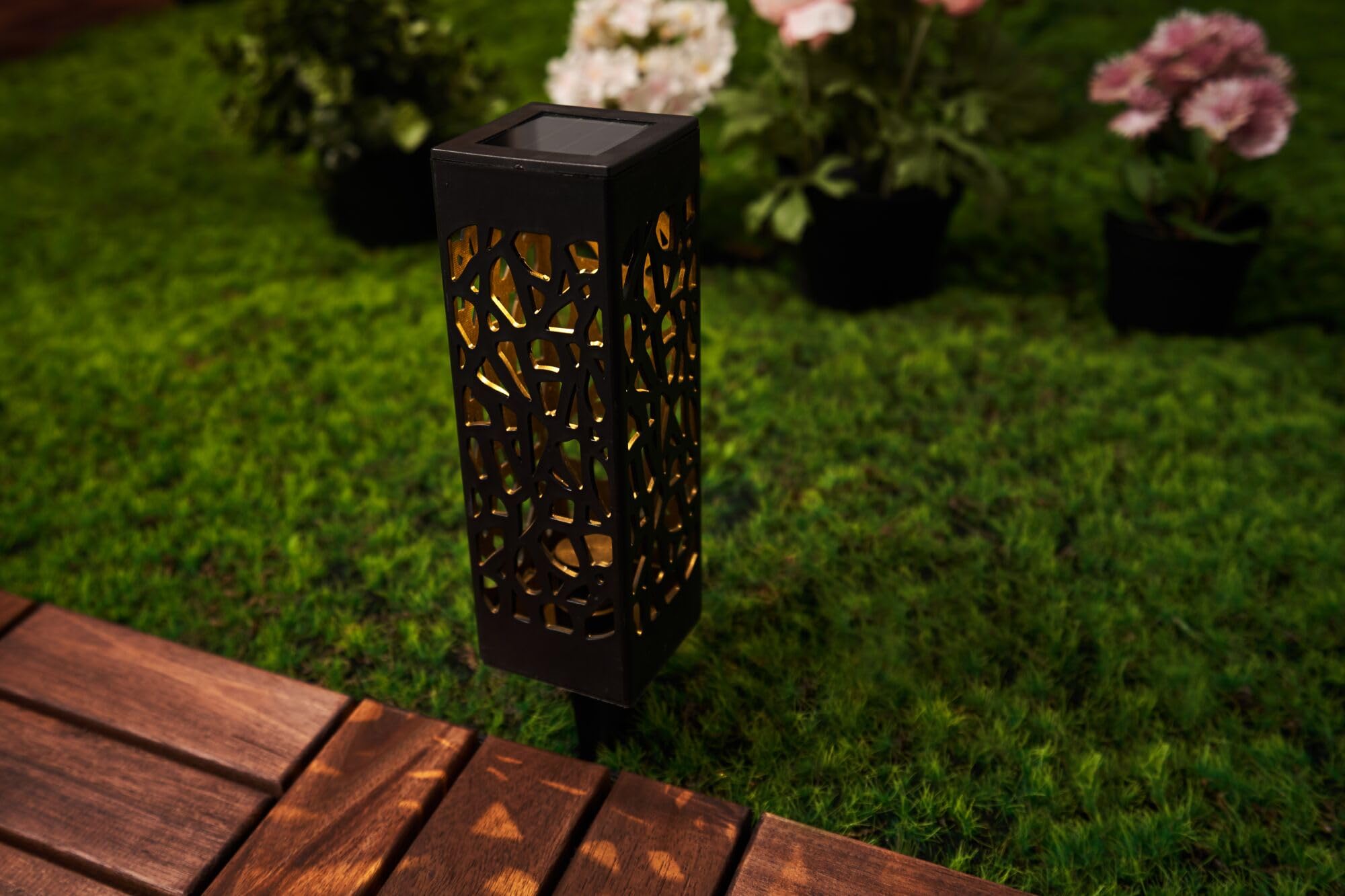 Pauleen 48073 Set de 4 Pinchos solares Sunshine Mood Color Negro, para el Exterior-balcón o jardín, 0.02 W