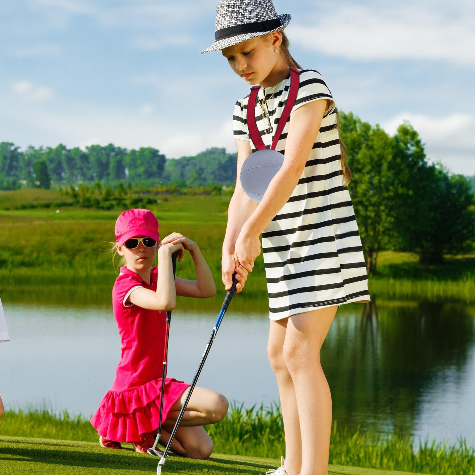 Entraîneur De Swing Golf - Correcteur Position, Équilibre, Avec Son | Portable, Intérieur/Extérieur, Améliore Technique
