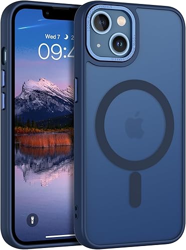 BENTOBEN Funda magnética para iPhone 13 compatible con Magsafe Funda translúcida mate para iPhone 13, delgada, magnética, a prueba de golpes, para