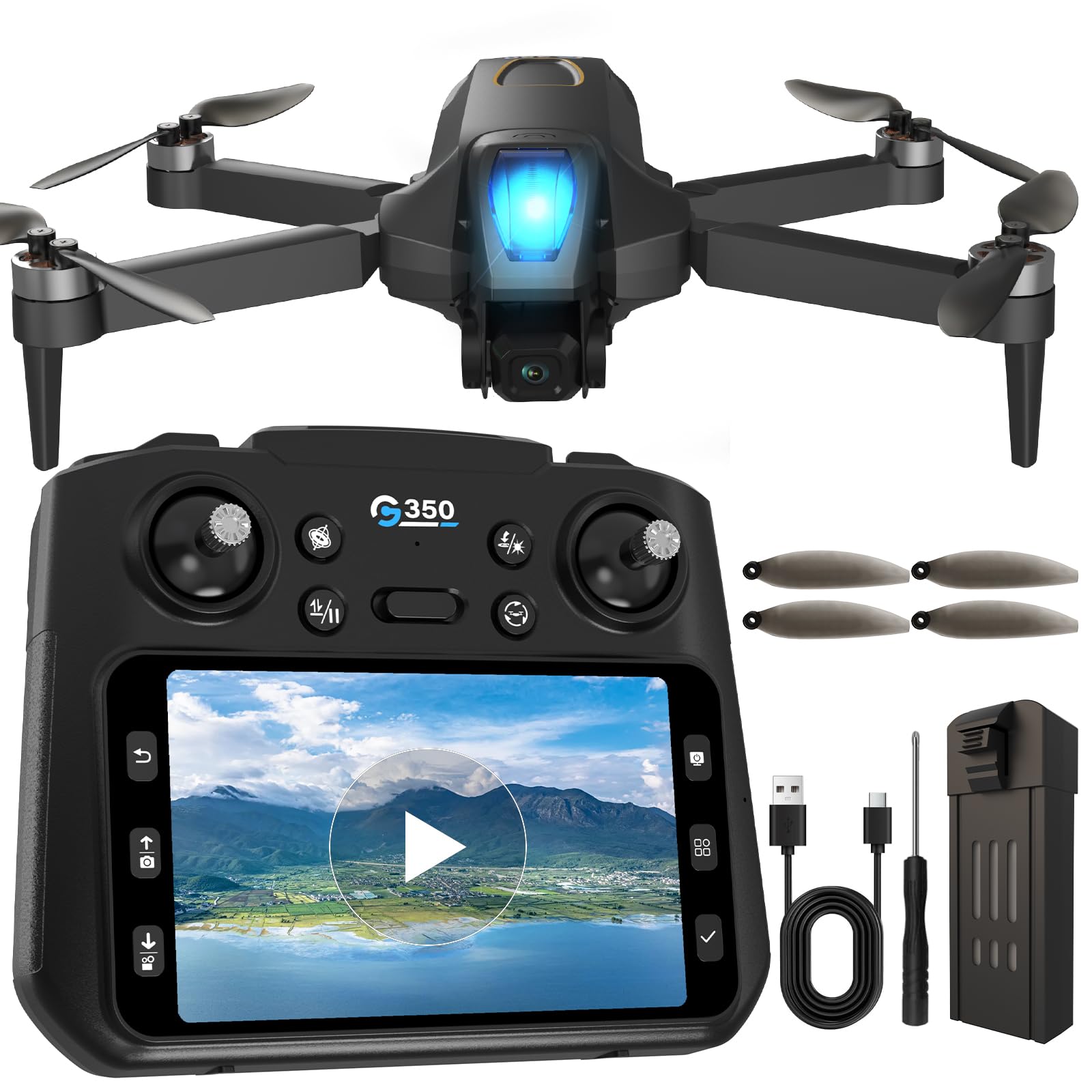 Drone with Camera for Adults, Screen on Controller RC Quadcopter FPV Drone