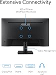 ASUS Moniteur de Protection des Yeux 27 po 1440P (VA27AQ) - IPS, QHD (2560 x 1440), 99% sRGB, Sans Cadre, HDMI, DisplayPort, VGA, 1ms, Haut-parleurs, Faible Lumière Bleue, Sans Clignotement, Montage Mural VESA, Garantie de 3 ans