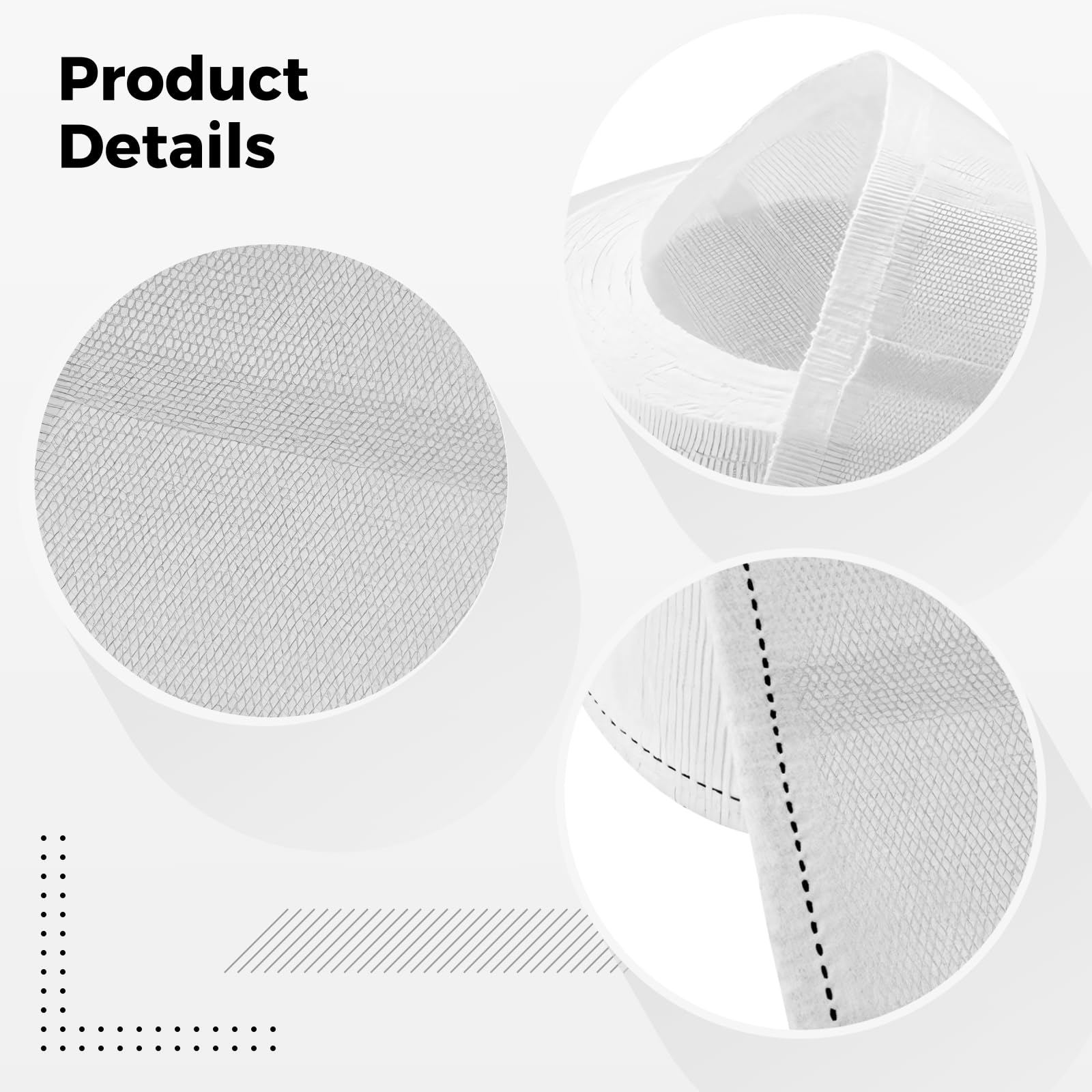Lot de 3 rouleaux de ruban fronceur blanc pour draperies, 5 m chacun, lavable en machine, en polyester-coton pour projets de rideaux