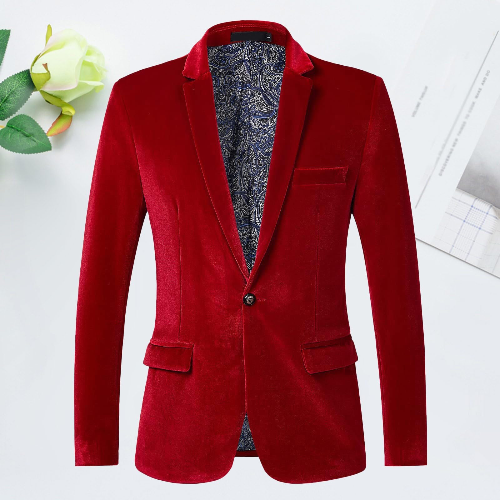 Generisch Sakko Herren Sportlich mit 2 Knöpfen und Reverskragen Anzugjacke Slim Fit Leichter Blazer Tweed Sakko Herren Herren Sakko Übergröße 5Xl Herren Sakko Sportlich Modern Schwarz