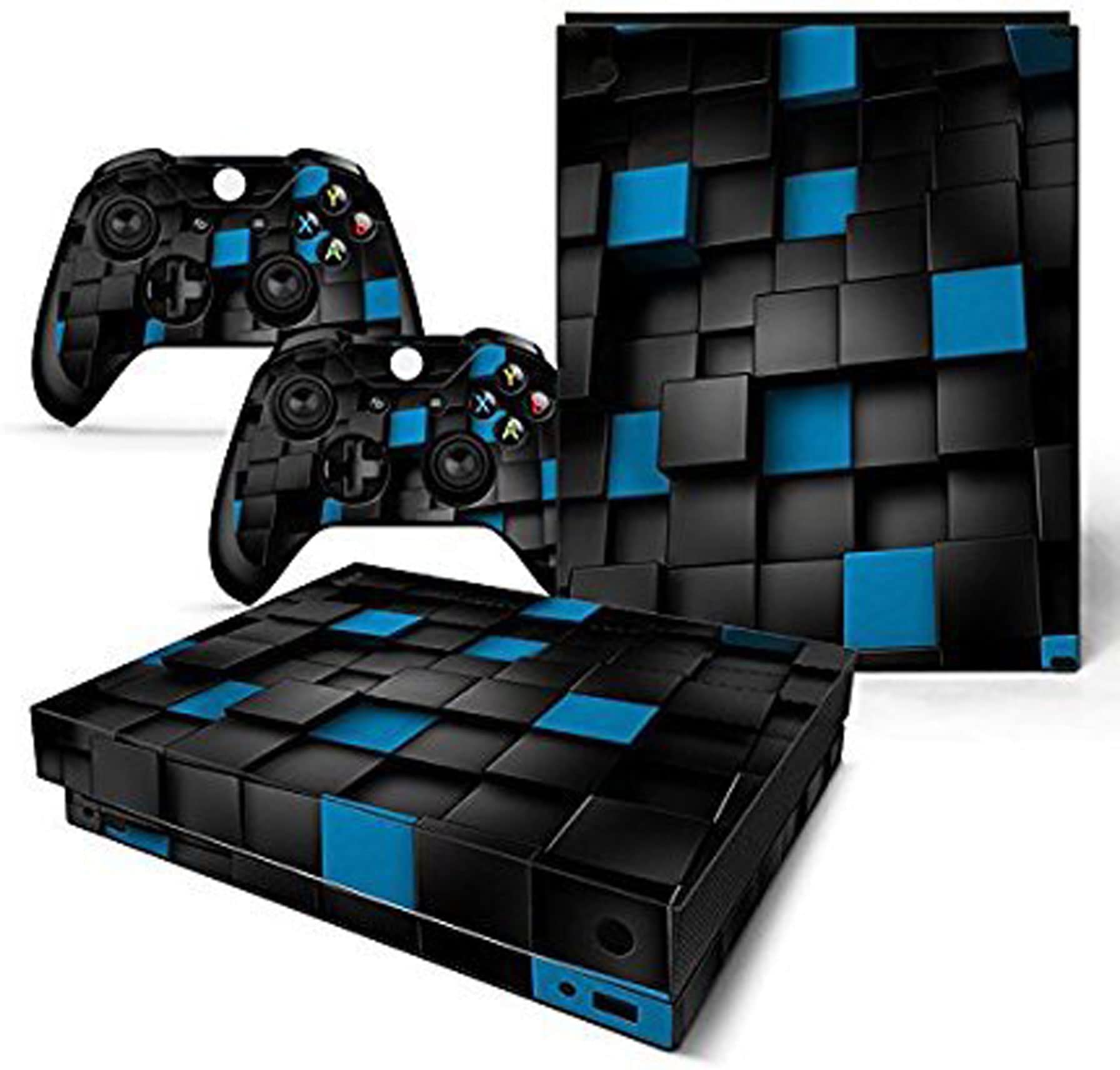 Elton Blue Black Cubes 3M Skin Decal Sticker For X Box One X Console & Two Controllers [video game] (B07BHNWYN9) Amazon Price History, Amazon Price Tracker