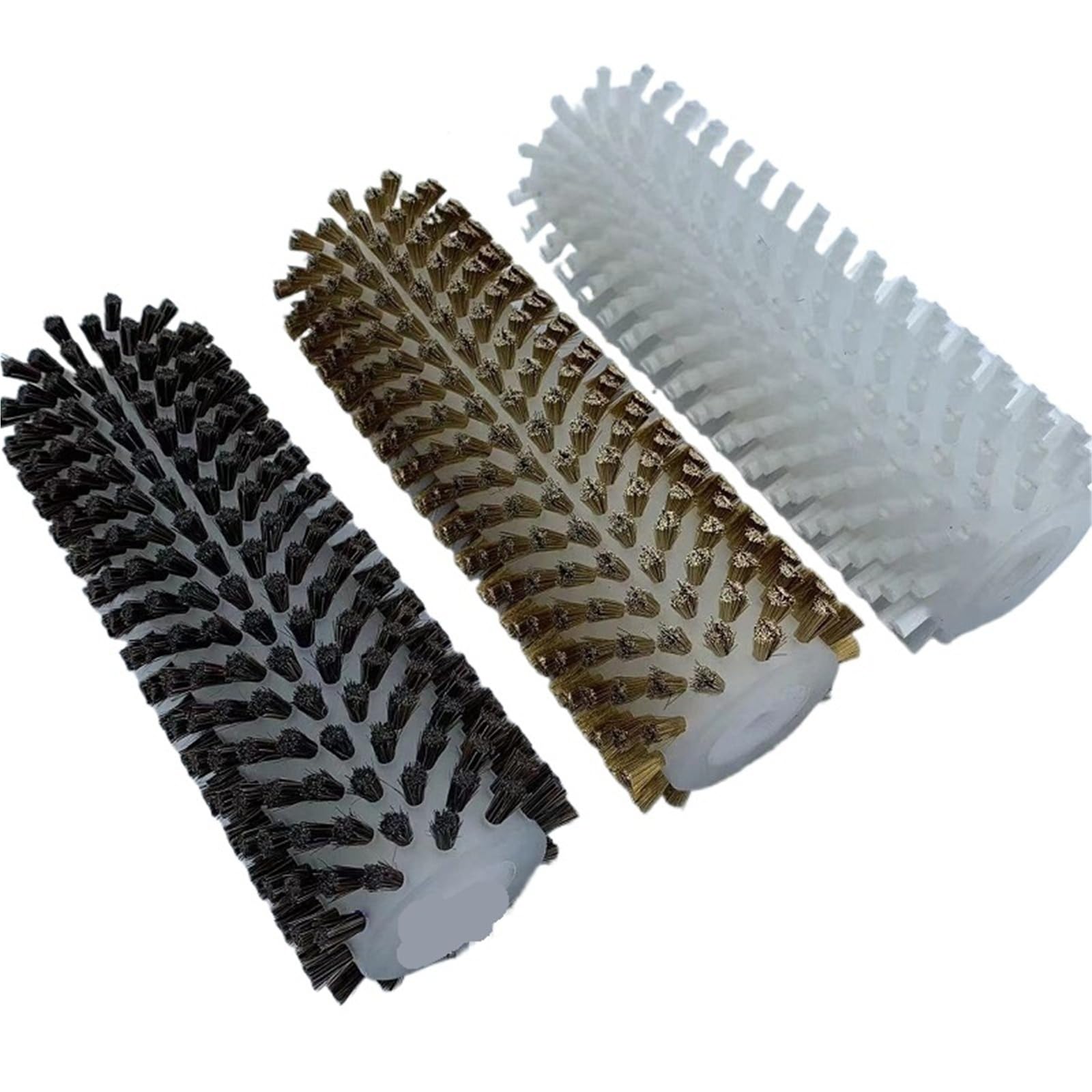 Genérico Juego de cepillos Rotos for Encerado de esquís con Taladro, Eje de Cepillo de 200 mm, con Nailon, latón, cepillos de Crin, Cubierta Desmontable, for afinación de esquí