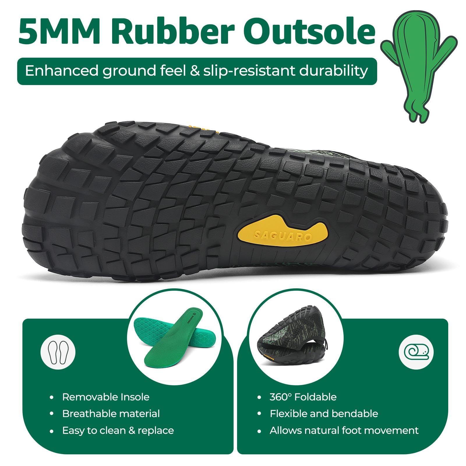 SAGUARO Scarpe da Trail Running Uomo Donna Scarpe da Barefoot