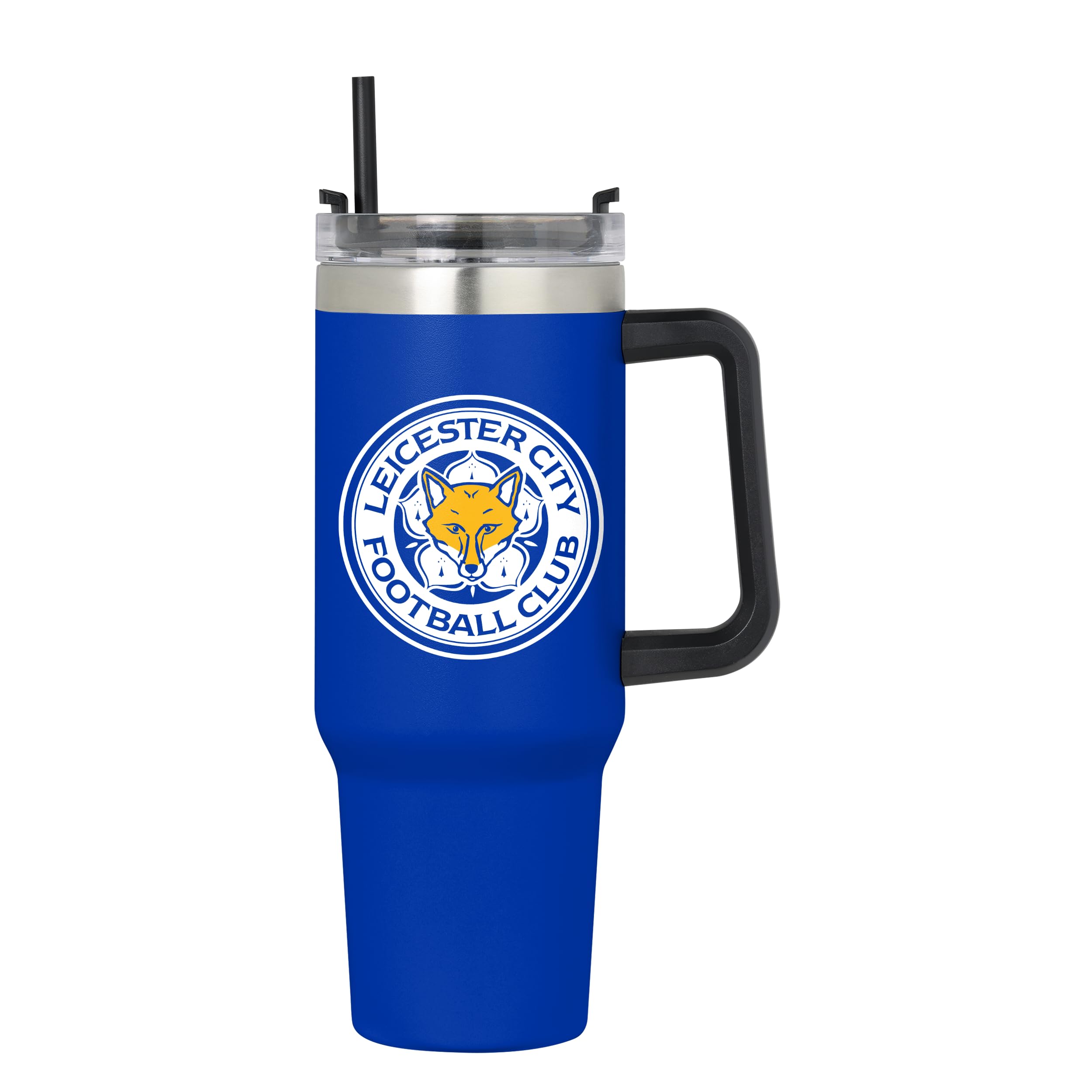 FOCO Officially Licensed Leicester City Football 40oz/1.1L Blue Travel Tumbler