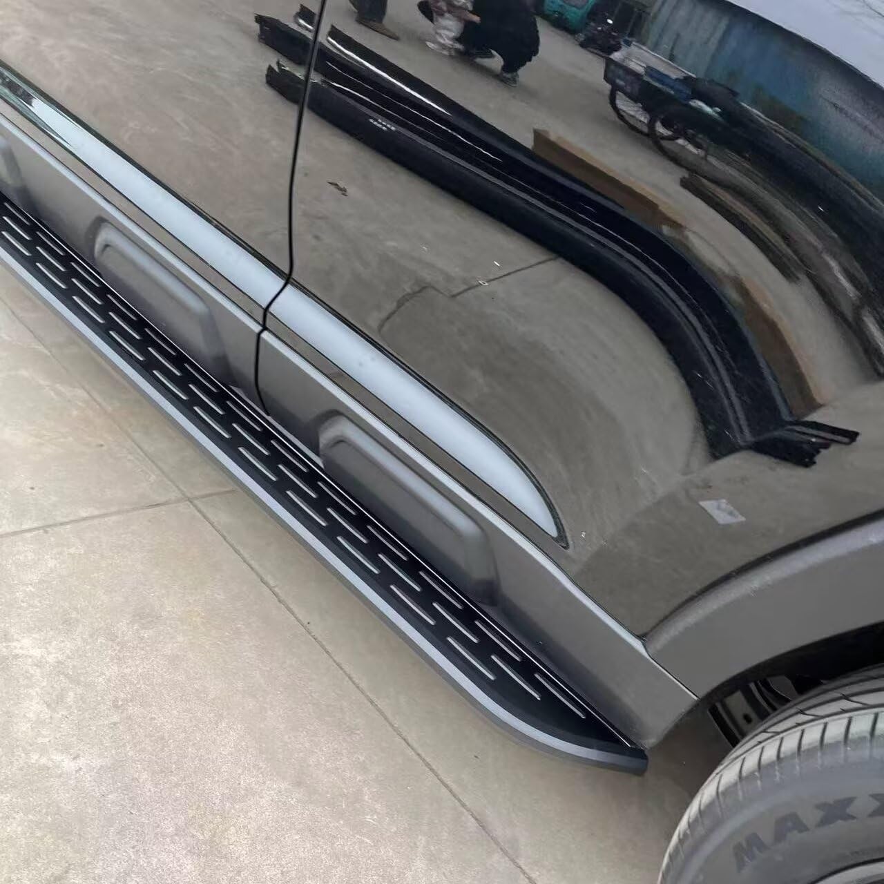 Deski do biegania pasujące do Ford Explorer 2016-2019 Heavy Duty | 2 szt. aluminiowych stałych stopni bocznych | zestaw bez wkręcania | pedały akcesoria samochodowe (1 zestaw) (CKLH)