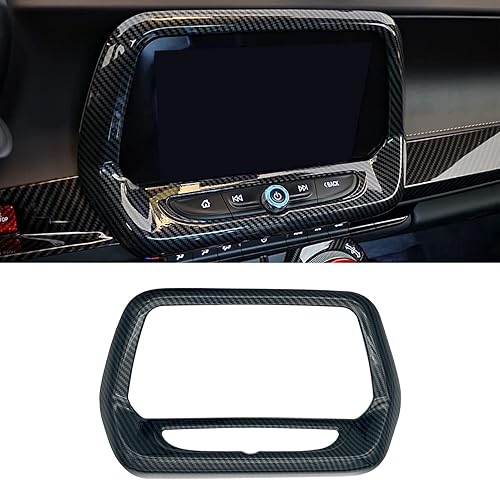 MICROCK Marco de pantalla de consola central, salida de aire, cubierta de ventilación de CA para Chevrolet Camaro 2017 2018 2019 2020 2021 2022 2023