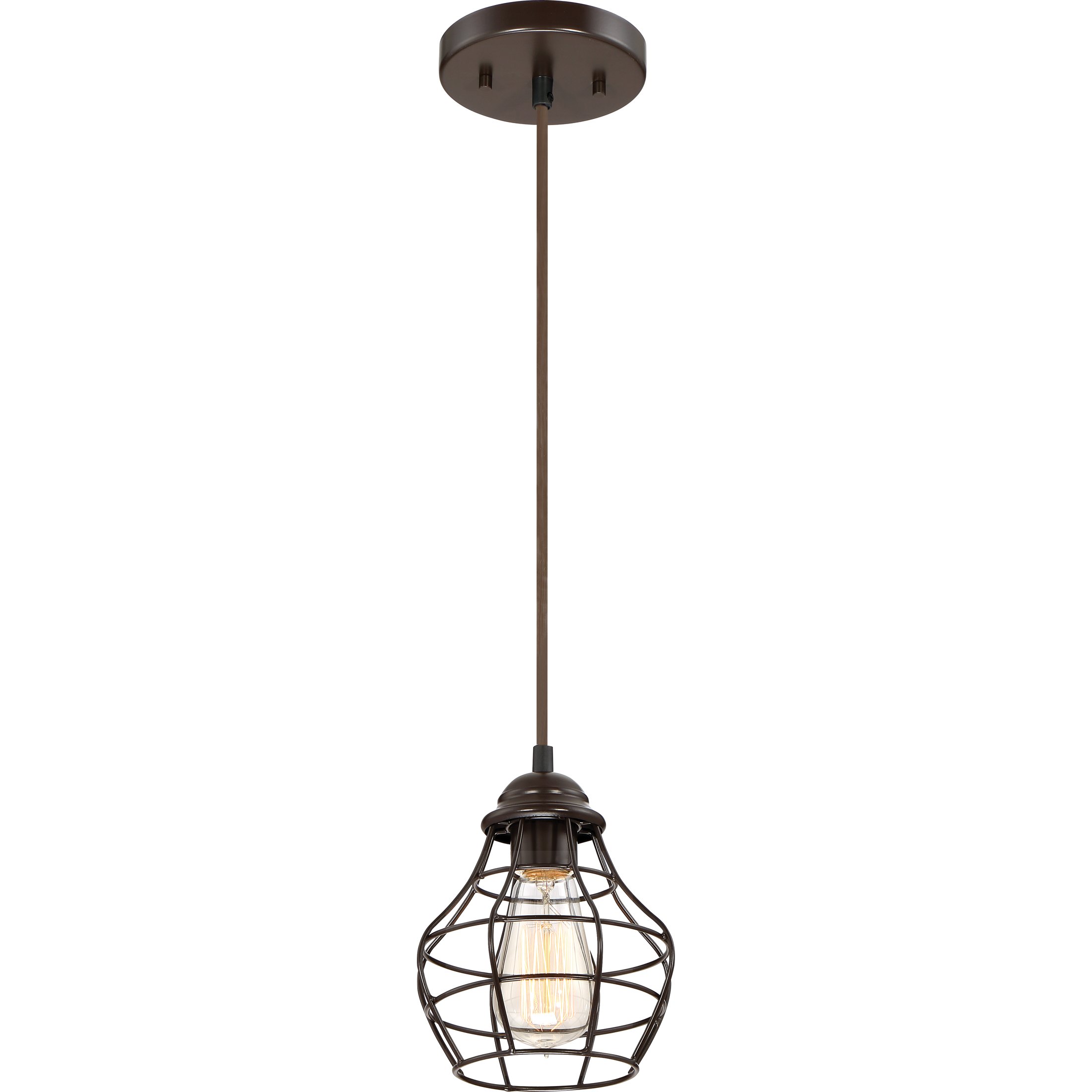 Illumina Direct TST2743A Cord Hung Mini Pendant 6"W Western Bronze Finish