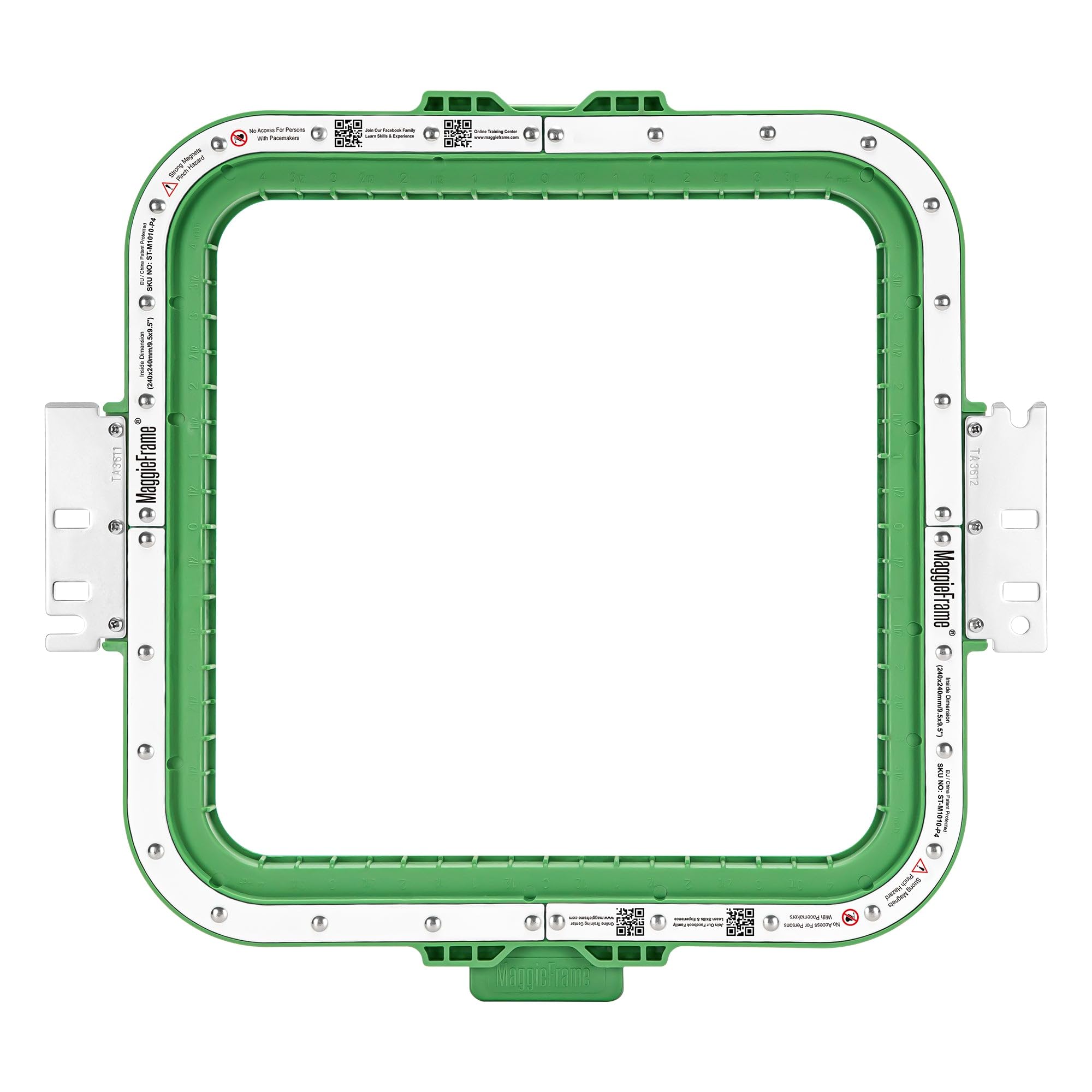 Brewland Bastidor de bordado magnético 240x240mm para BAI V22 V22-2 M22 | Compatible con BAI KESI 1204/1504, KESI 1206/1506; 9.5x9.5inch