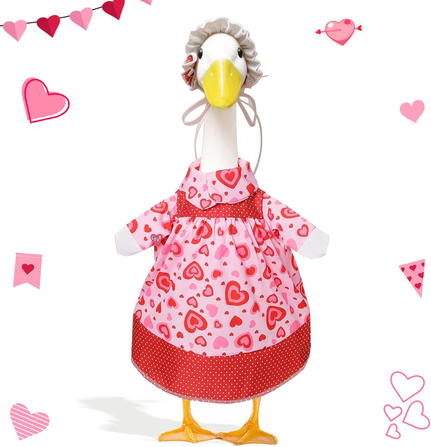 8 Set Porch Goose Outfits for Patio Lawn & Garden Outdoor Décor, All Seasons Goose Costume Bundle with Christmas Halloween Easter 4th of July Thanksgiving, Outdoor Goose Statues Decorations