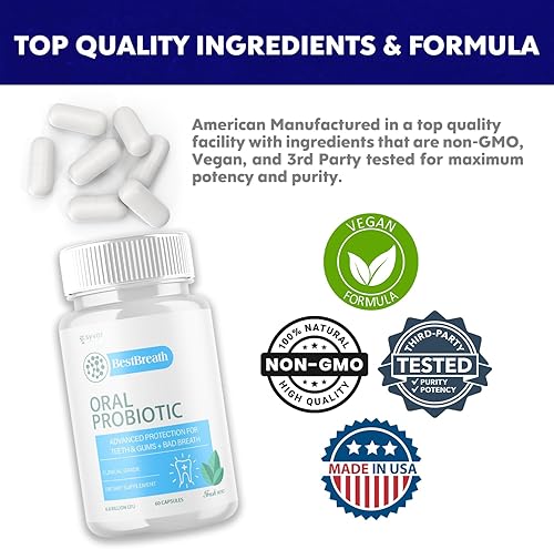 Miniatura 3 de BestBreath - Cápsulas probióticas orales Best Breath (paquete de 3), probióticos avanzados Best Breath para encías y dientes saludables, píldoras