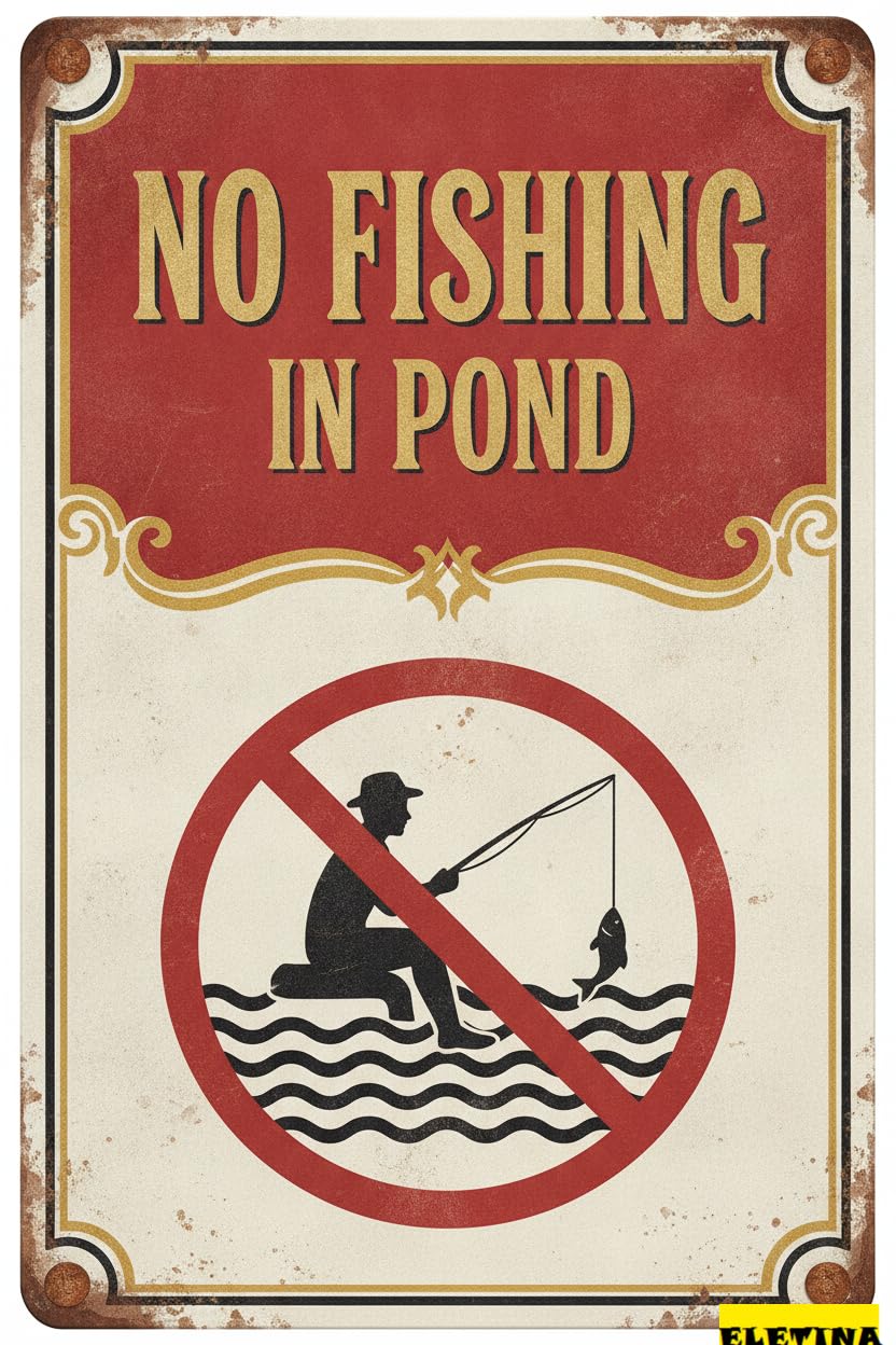 Personalized Sign for Man Cave Beware Caution Wall Art Decor Metal No Fishing In Pond Metal Art Warning Metal S Yard Road Street Gate Fence 8x12in Business Metal Art Private Property Decorative
