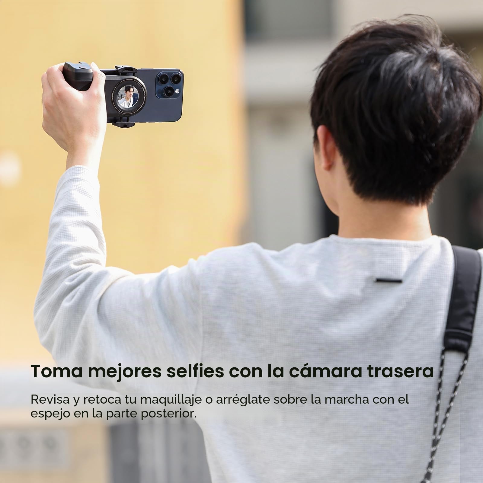 ULANZI MA35 Handle Grip Movil, 2 en 1 Magnético & Clip para Teléfono Soporte para Manija de Cámara con Obturador Remoto Desmontable con Adaptador de Zapata Fría para Selfie, Vlog, iPhone 17 16 15