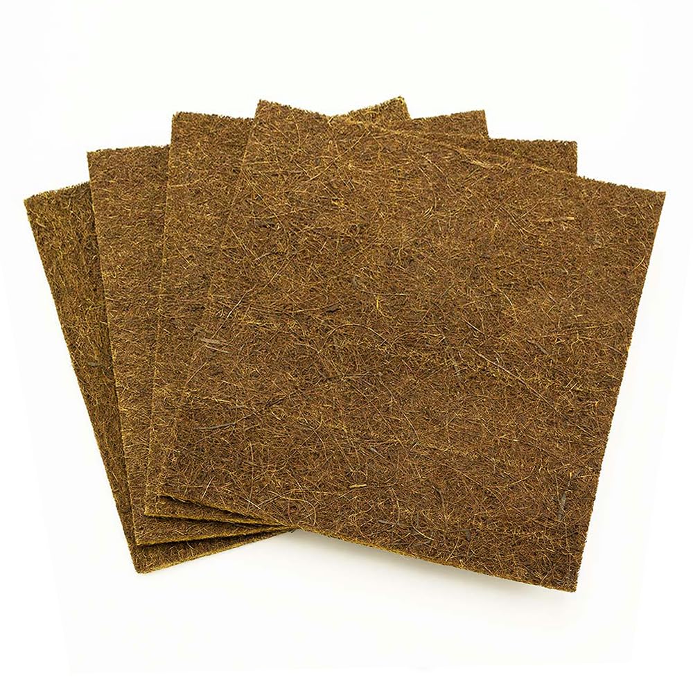 Kokosfasermatte 40 X 40 Cm - 4er Set Als Terrarienrückwand, Bepflanzbar & Natürlicher Sichtschutz