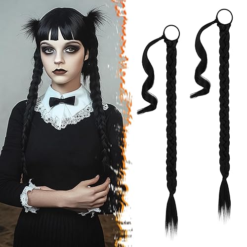 Miniatura 1 de BARSDAR 2 extensiones de cabello sintético suave y natural suave para mujeres y niñas, 2 unidades de 30 pulgadas de largo, con banda elástica para