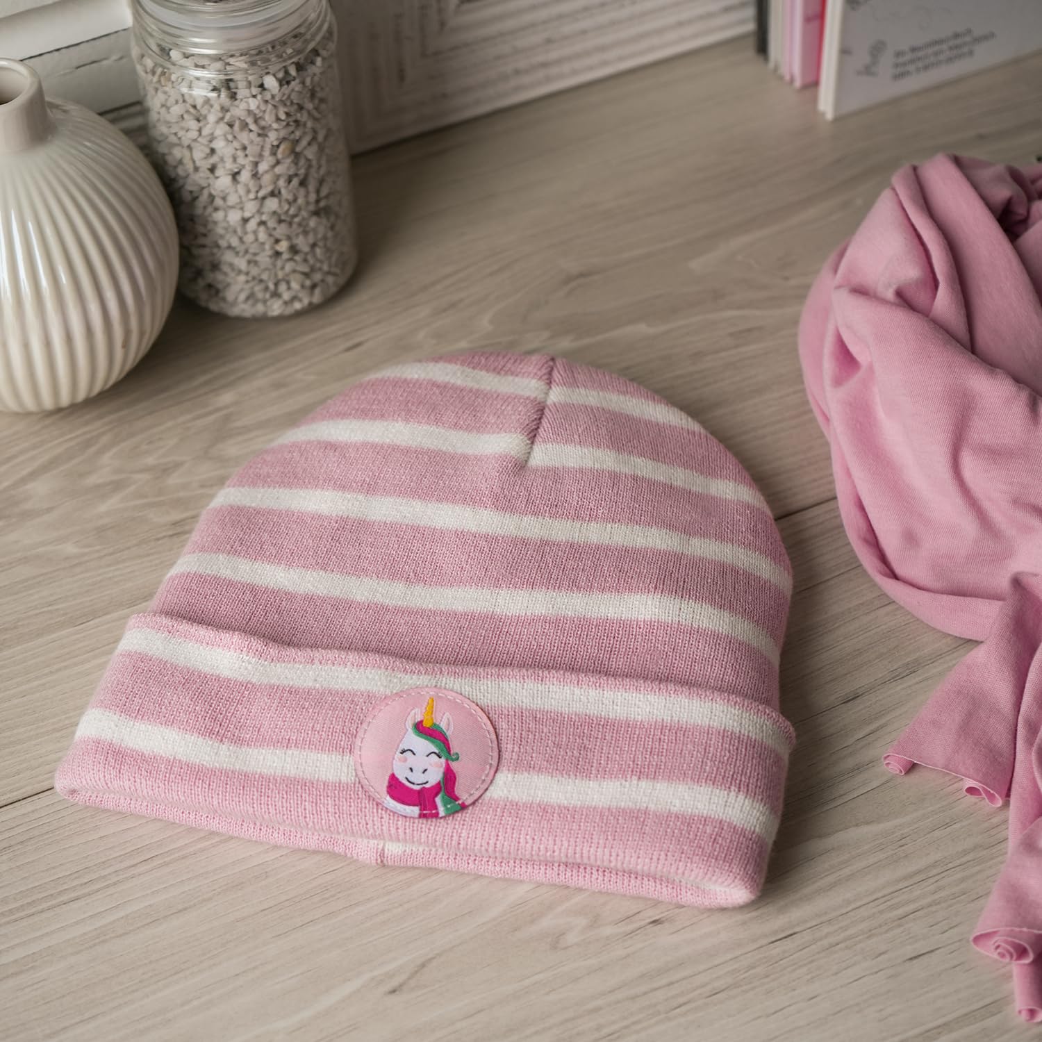 GRUSS & CO Girls' Unicorn Motif, Pink, One Size