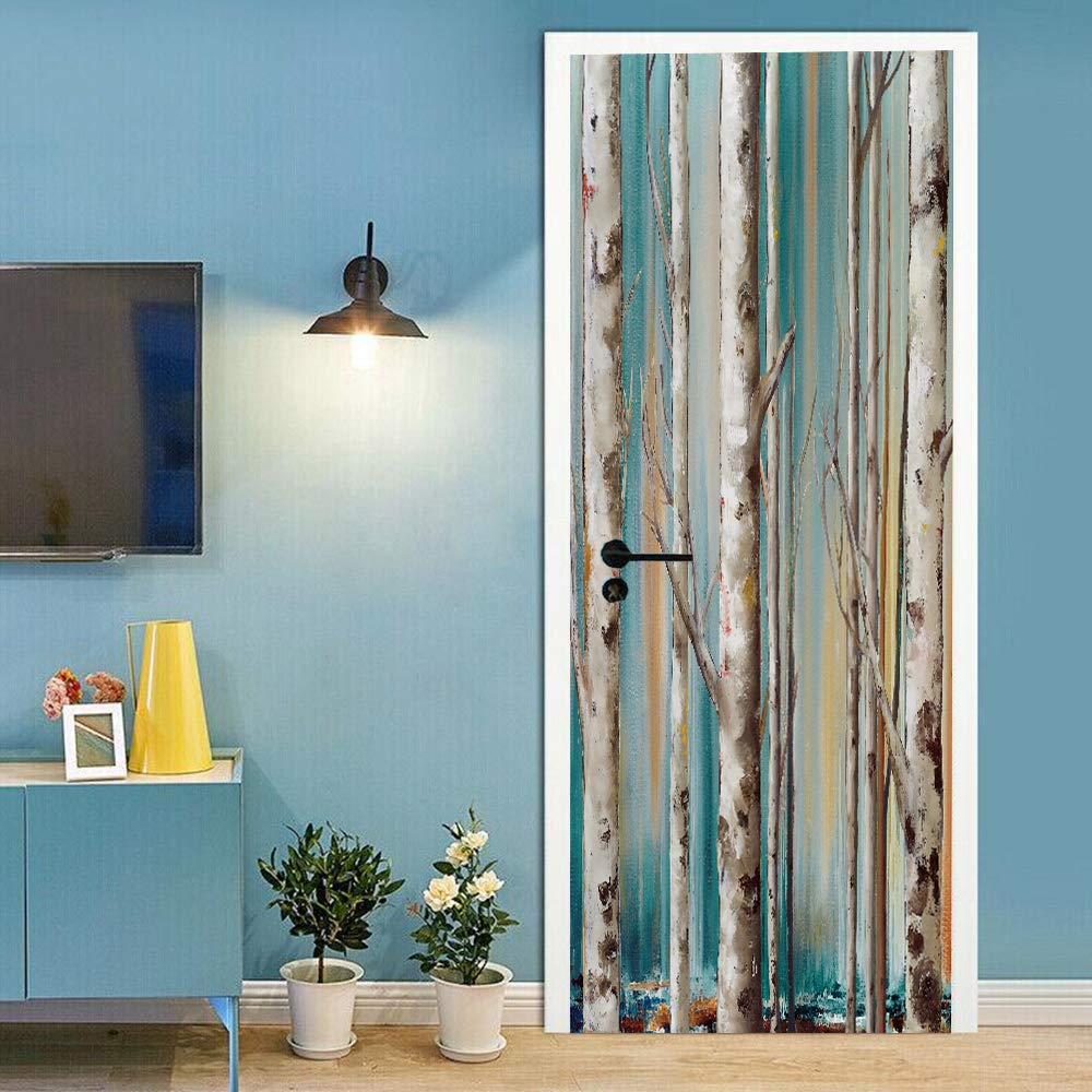 Papier peint de porte coffre 3D étanche et amovible pour rénovation facile