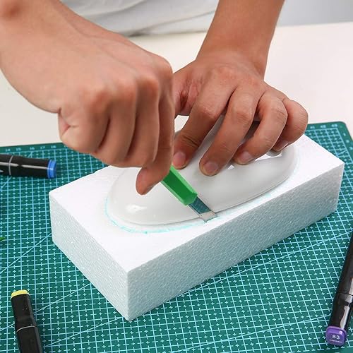 Miniatura 10 de Crafare Paquete de 8 bloques de espuma para manualidades, 6 x 4 x 2 pulgadas, rectángulo de ladrillo de poliestireno para proyectos escolares,