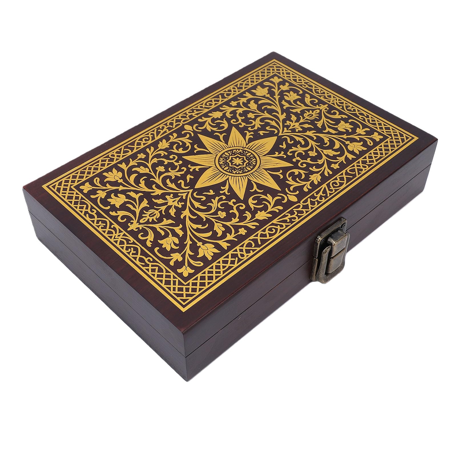 Generic Kit de Tijeras de Bordado Vintage, Herramientas de Costura Antiguas para Manualidades y Coleccionismo, Elegante Caja de Madera