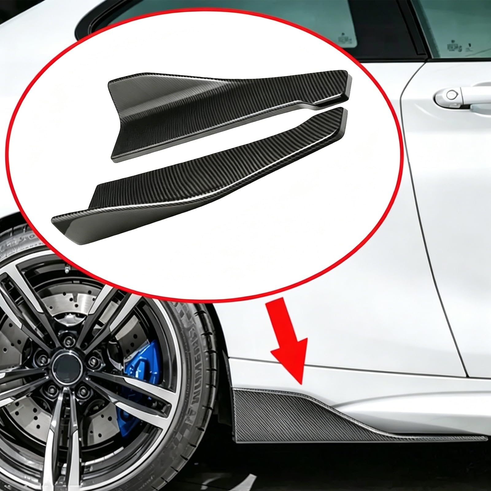 BMW4シリーズ サイドリップ カーボン Amazon | に適合する BMW 4 シリーズ F32 F33 F36 420i 430i 440i カー