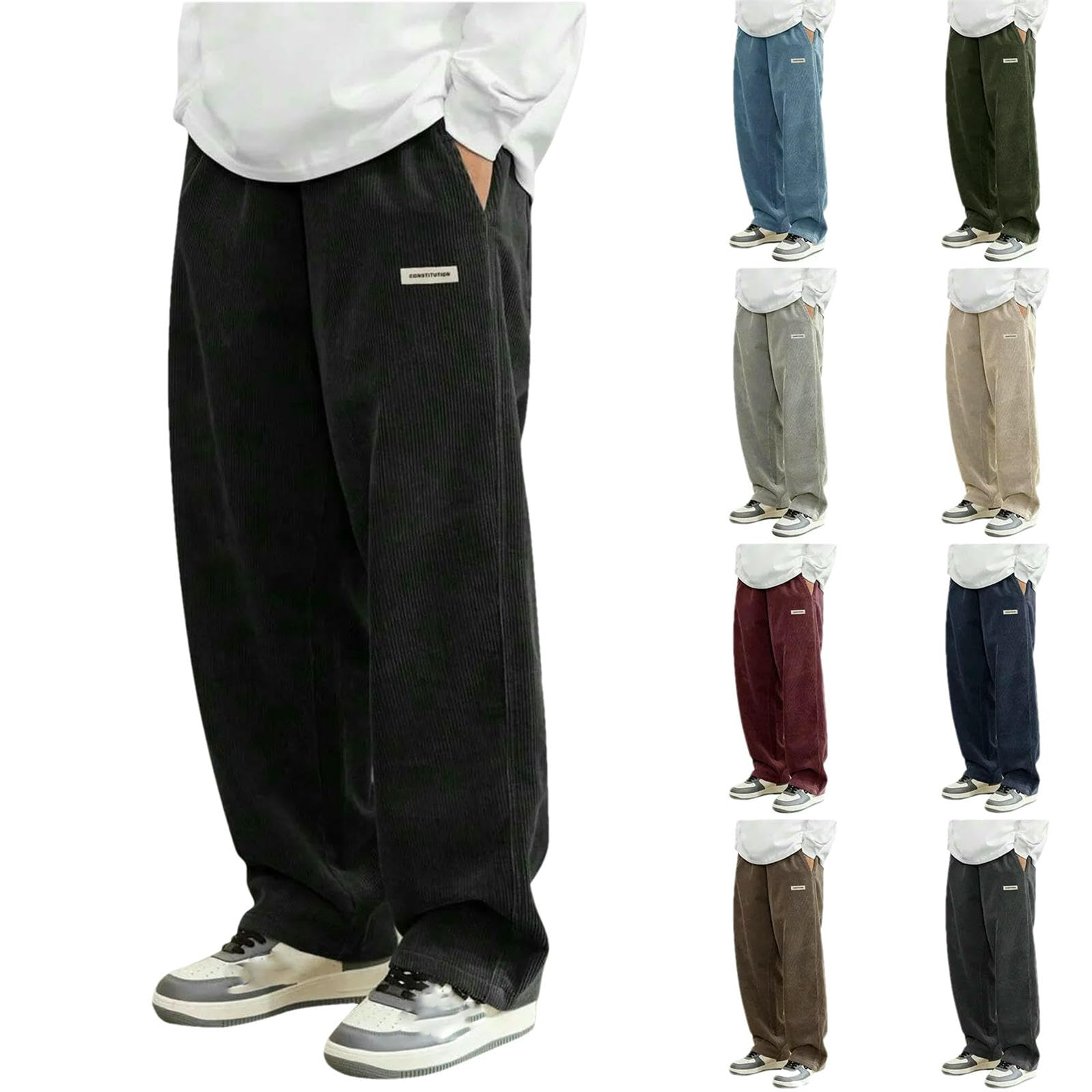 Pantaloni da jogging da uomo, per primavera, autunno, per il tempo libero, per l'inverno