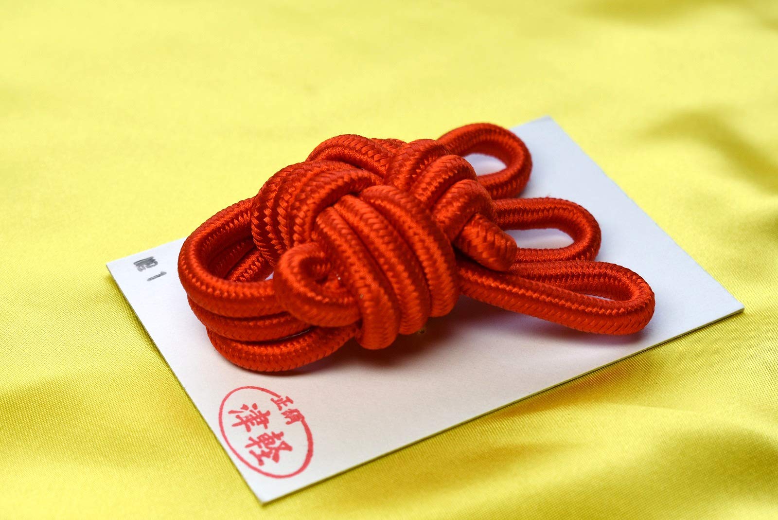 Silk Knot to hold strings for Japanese Shamisen Futozao thin neck (Red) Jin Qing San Wei Xian Tai Zhuo Yin Xu Zheng Juan (Chi )