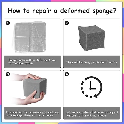 Miniatura 9 de TRENDBOX Bloques de espuma para hoyos de espuma de 5 x 5 x 5 pulgadas, bloques de espuma para hoyos de espuma, bloques de espuma para parque de