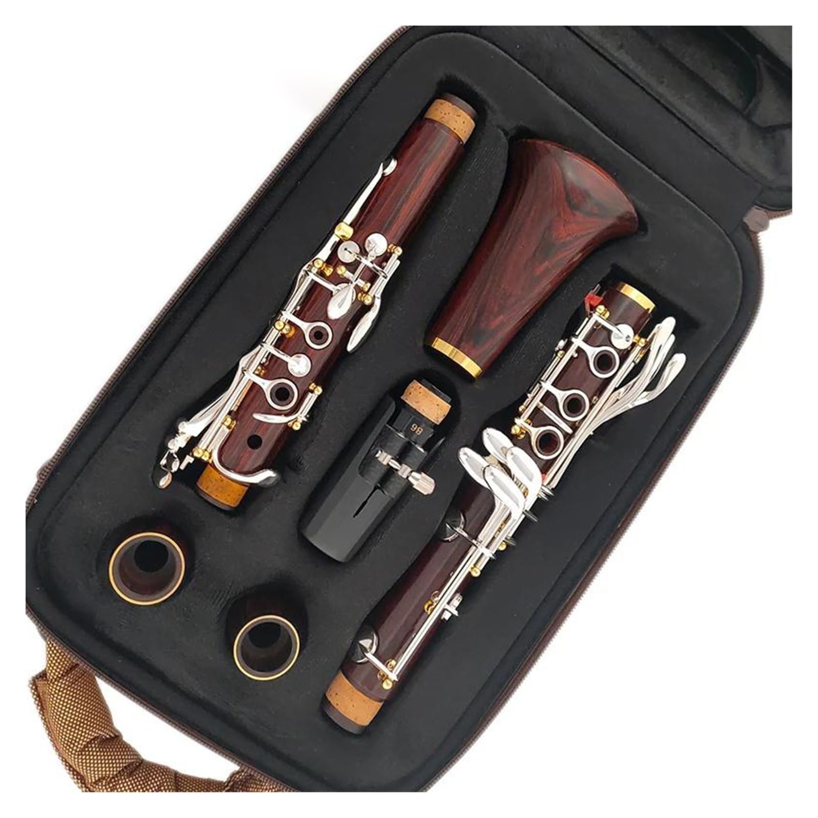 Corpo In Legno Di Cocobolo Tono Sib Clarinetto Chiavi Professionali Placcate Argento Strumenti Per Clarinetto