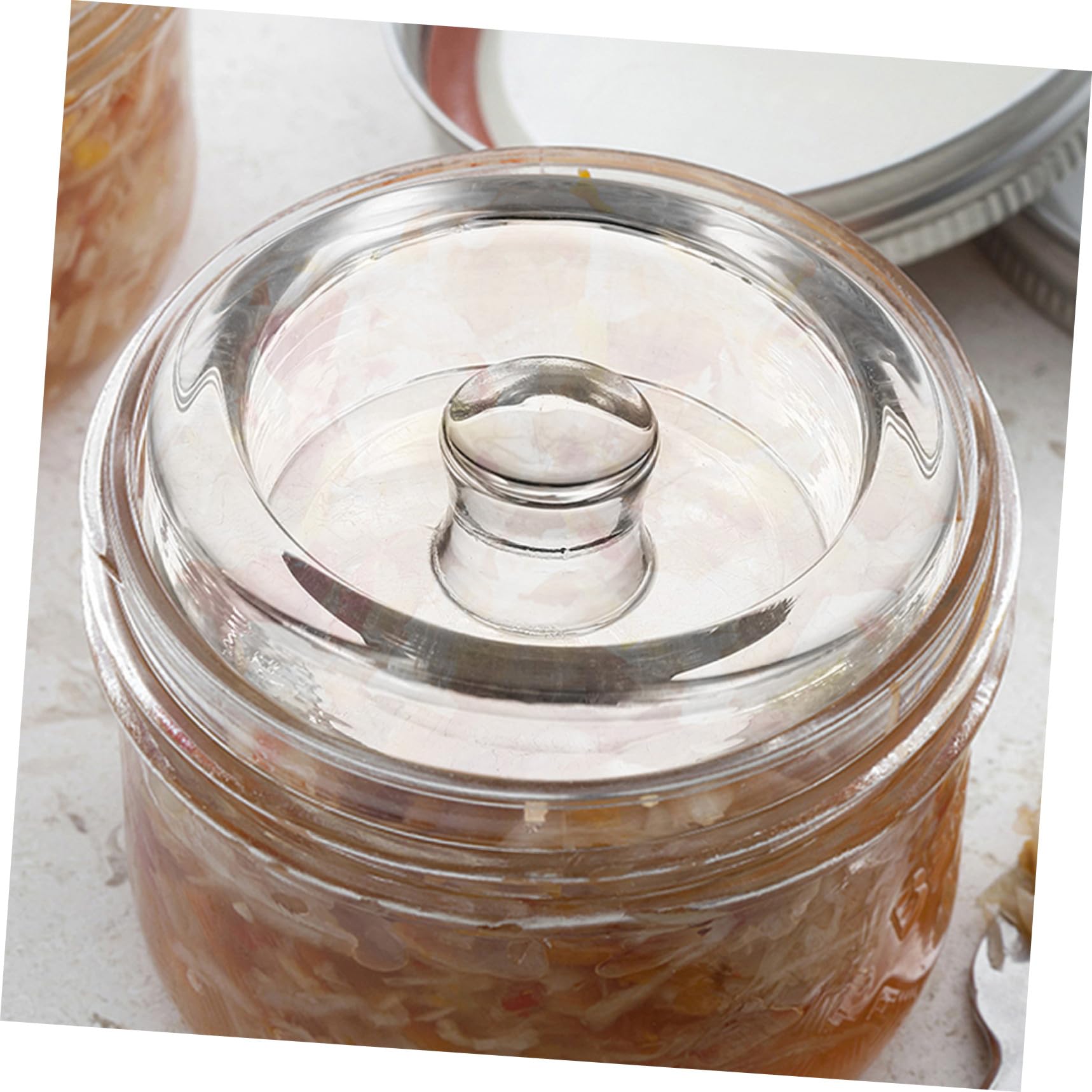 Gärgewichte für Gläser, 2 Stück aus Glas, Weithals
