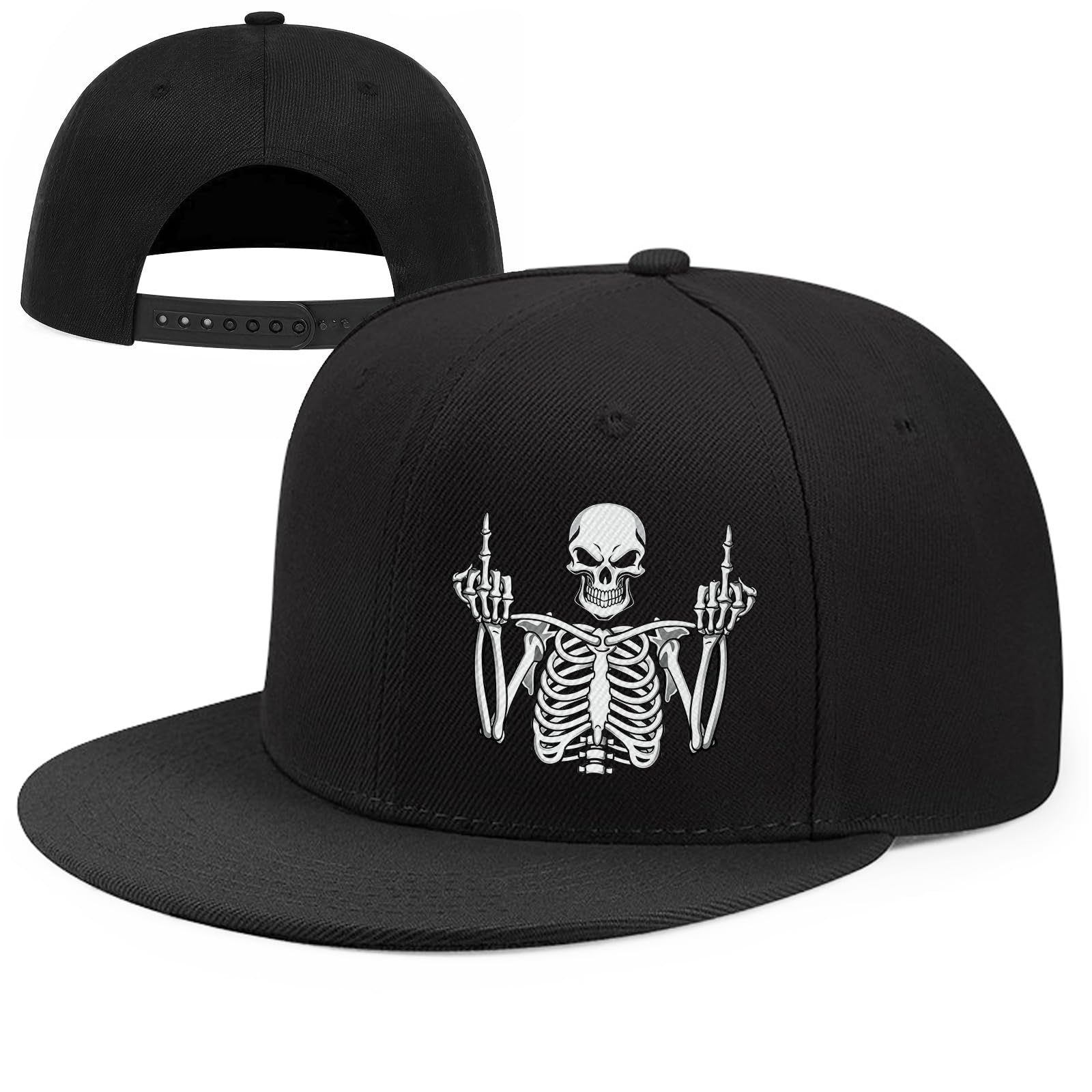 Negi Snapback Hats for Men Flat Bill Hats American USA Flag Hat Black Baseball Cap Gift for Men