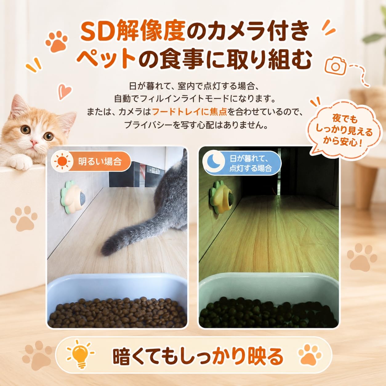 Amazon | 自動給餌器 猫 小型・中型犬用 3L ペット 餌やり カメラ付き
