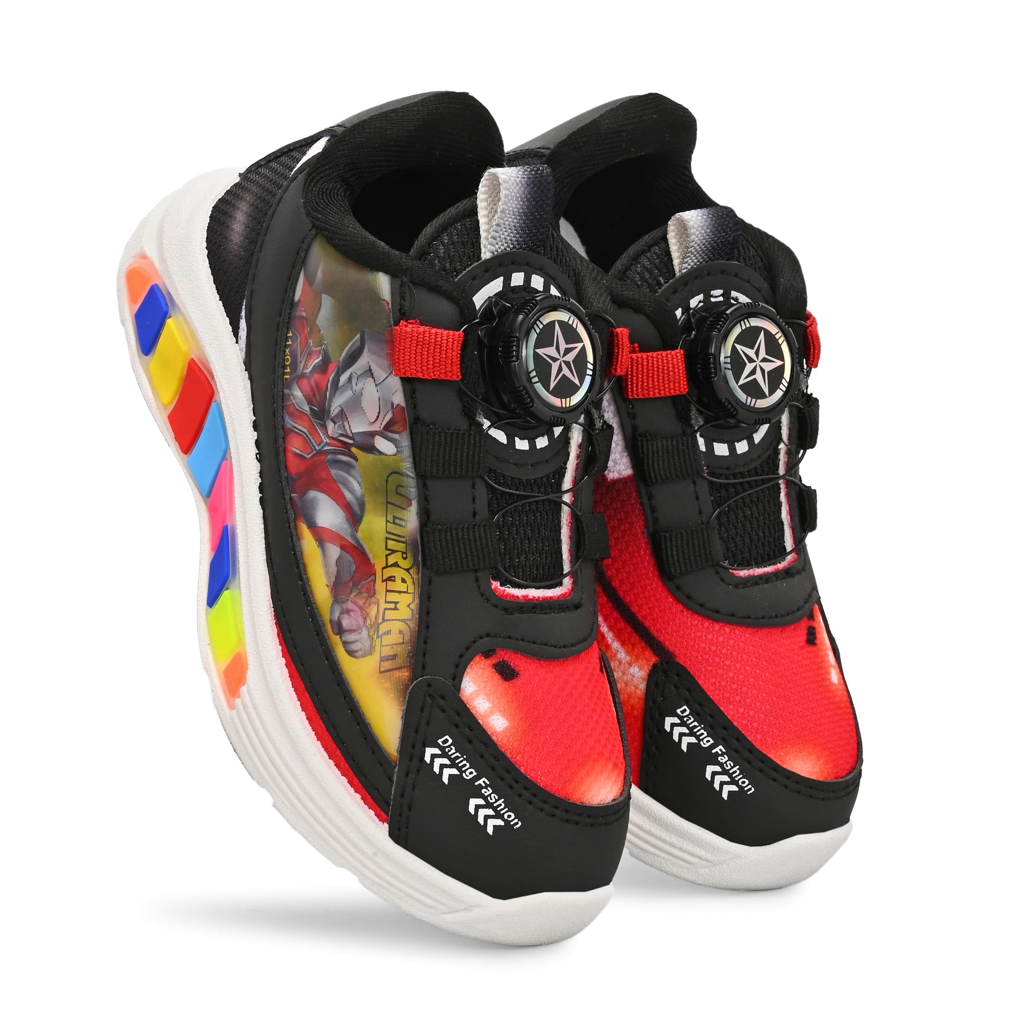 Birde Stylish Comfortable Regular Wear PVC Black Sports Shoes for Kids 2