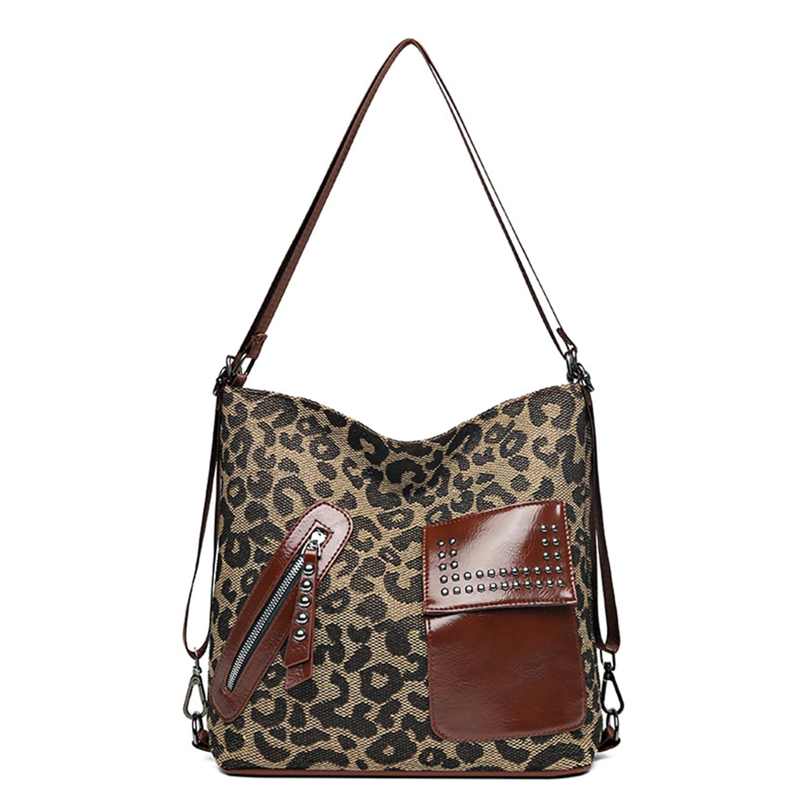 Leopard Tote Bag Cheetah Print Hobo Bag Large Shoulder Bag Tote Handbag Women Reusable Grocery Shopping Bag
