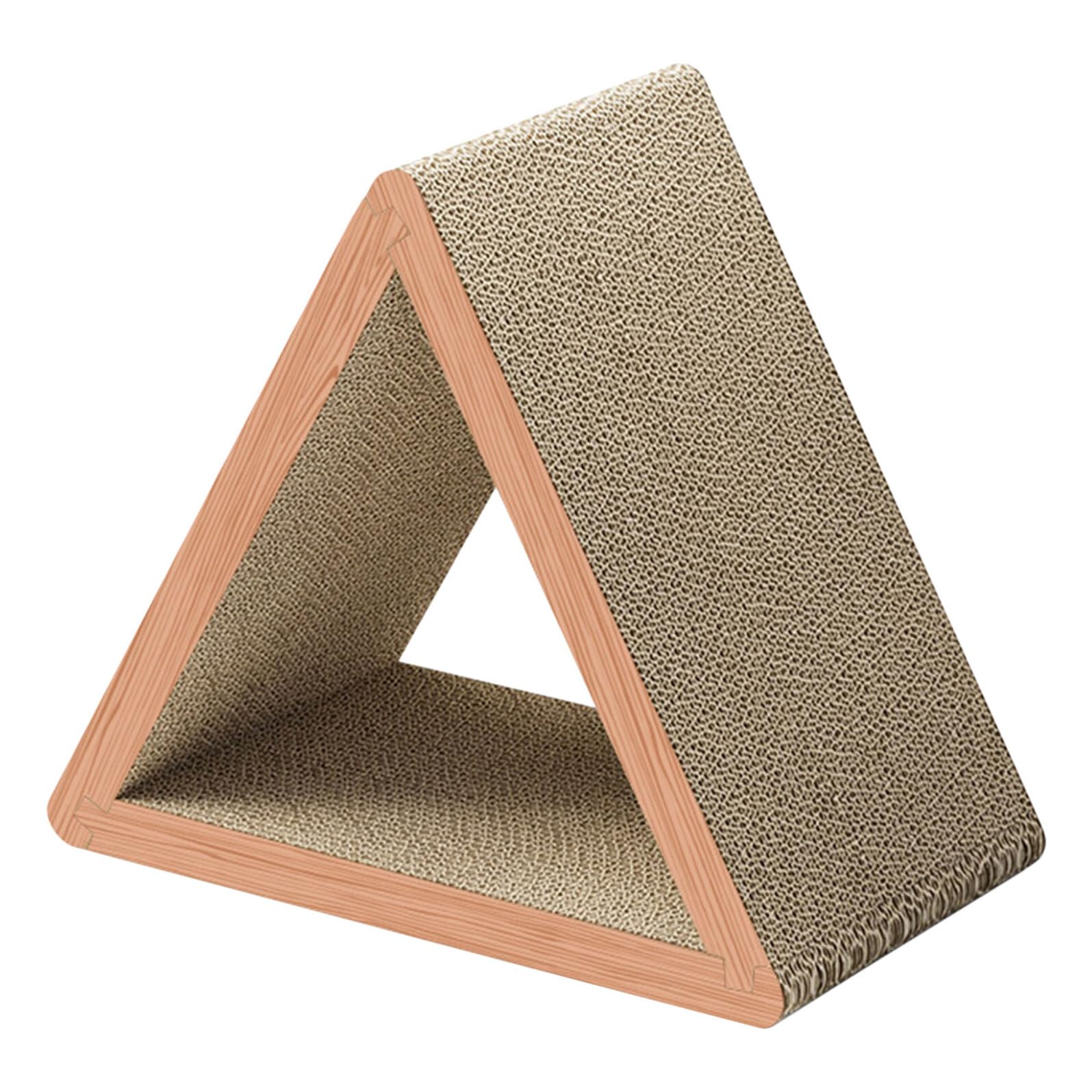 Triangle Cat Scratching Board, Corrugated Cardboard, 6-Sided
