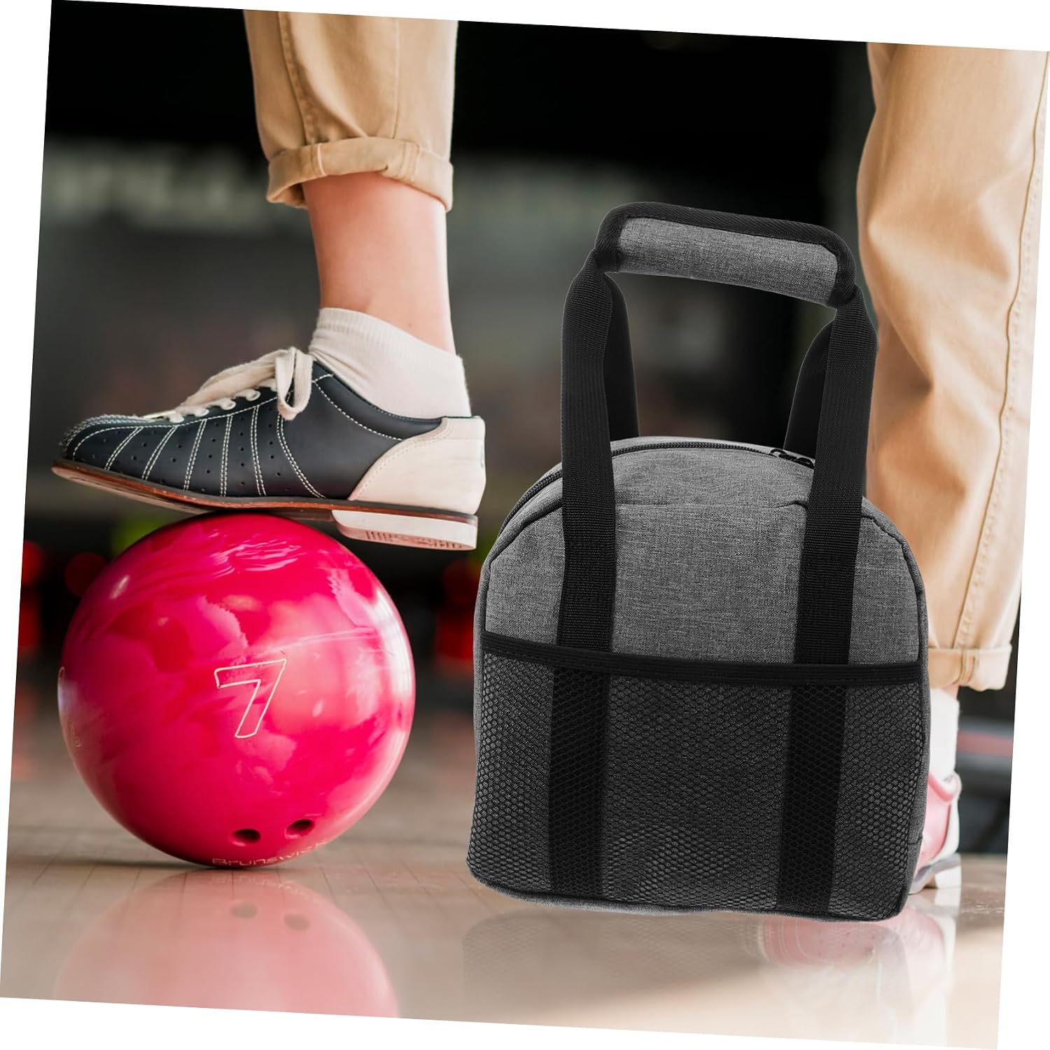 ibasenice Handheld Bowling Ball Storage Bag Padded Shoulder Straps for Storm Bowling Ball Bag