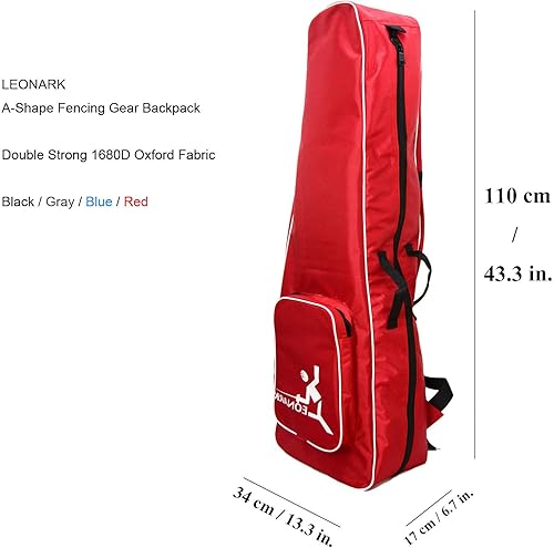 Miniatura 2 de LEONARK Bolsa de valla para Epee Saber y lámina  Mochila portátil para valla espada traje y máscara  Bolsa de almacenamiento para adultos y niños